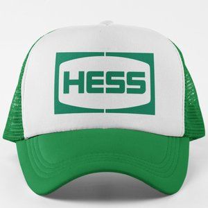 NEW Hess Retro Foam Trucker Mesh Snapback Hat 2-TONE GREEN WHITE